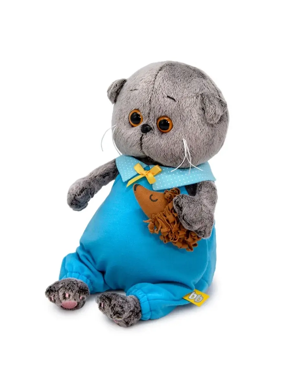 Мягкая игрушка Кот Басик с ёжиком 20 см BB-101