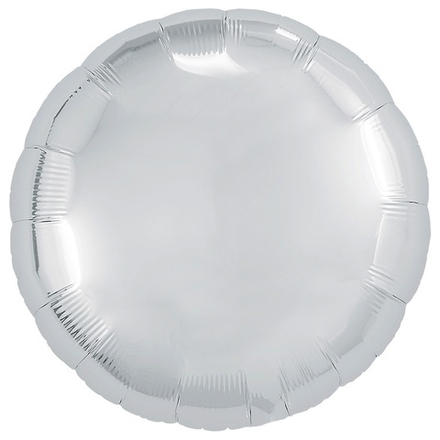 Шар "Круг" Металлик Серебряный 70 см