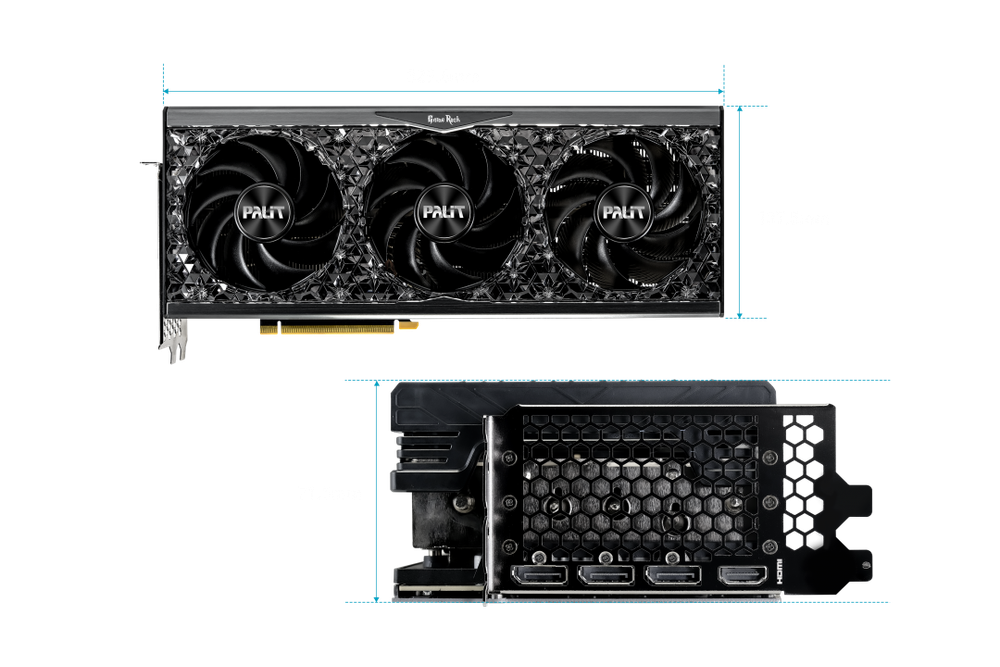 Видеокарта RTX4080 16384Mb Palit GAMEROCK OC 16G PCI-E 4.0 (NED4080S19T2-1030G) RTL