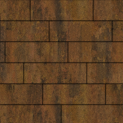 Тротуарная плитка ПРЯМОУГОЛЬНИК 750х250 мм - Листопад гранит Саванна