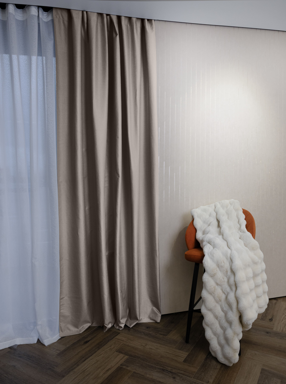 Штора блэкаут Рогожка (песочный)