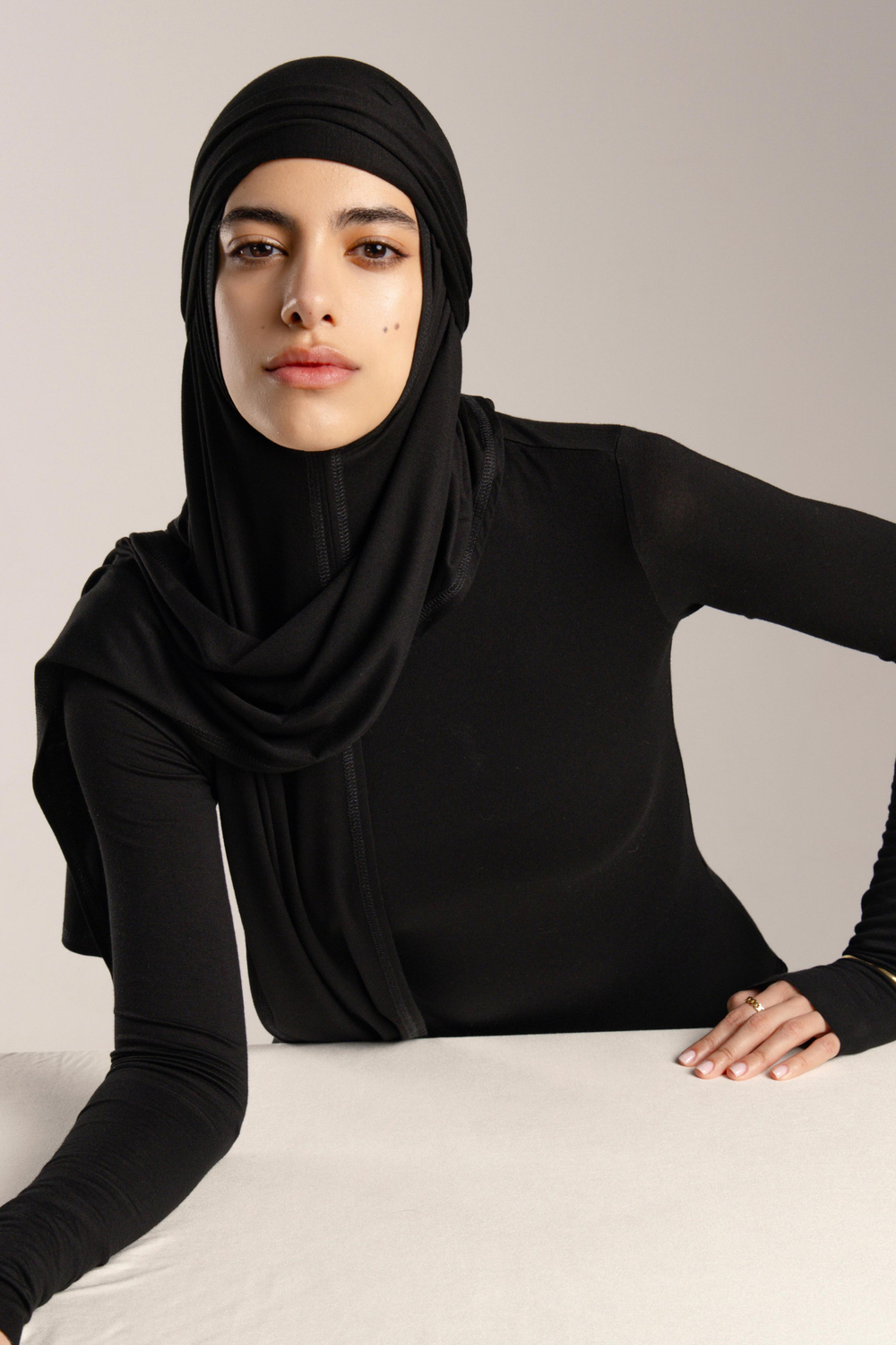 Хиджаб Молик тройка черный