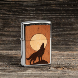 Зажигалка WOODCHUCK USA Howling Wolf ZIPPO 49043