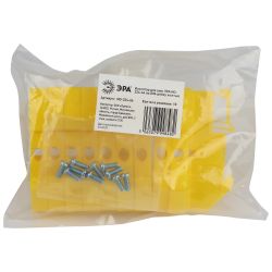 Изолятор для шин ЭРА NO-224-66 на DIN-рейку желтый | Шины N, PE, PEN