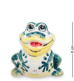 ГЛ- 223 Фигурка «Лягушка» бол. цв. (Гжельский фарфор)