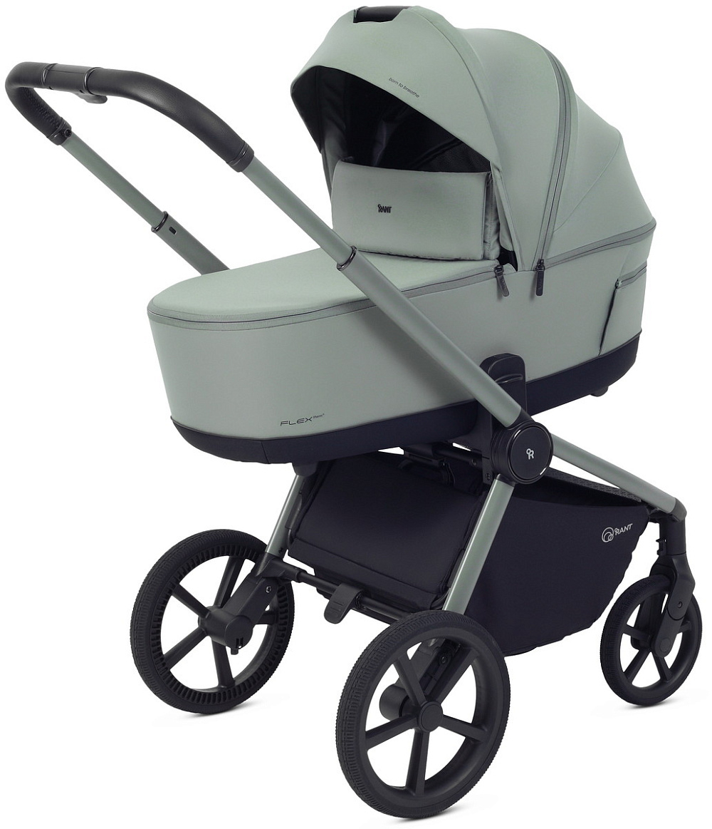 Детская коляска Rant Flex Therm Soft 3 в 1 с автокреслом Evomax Grey Forest Green