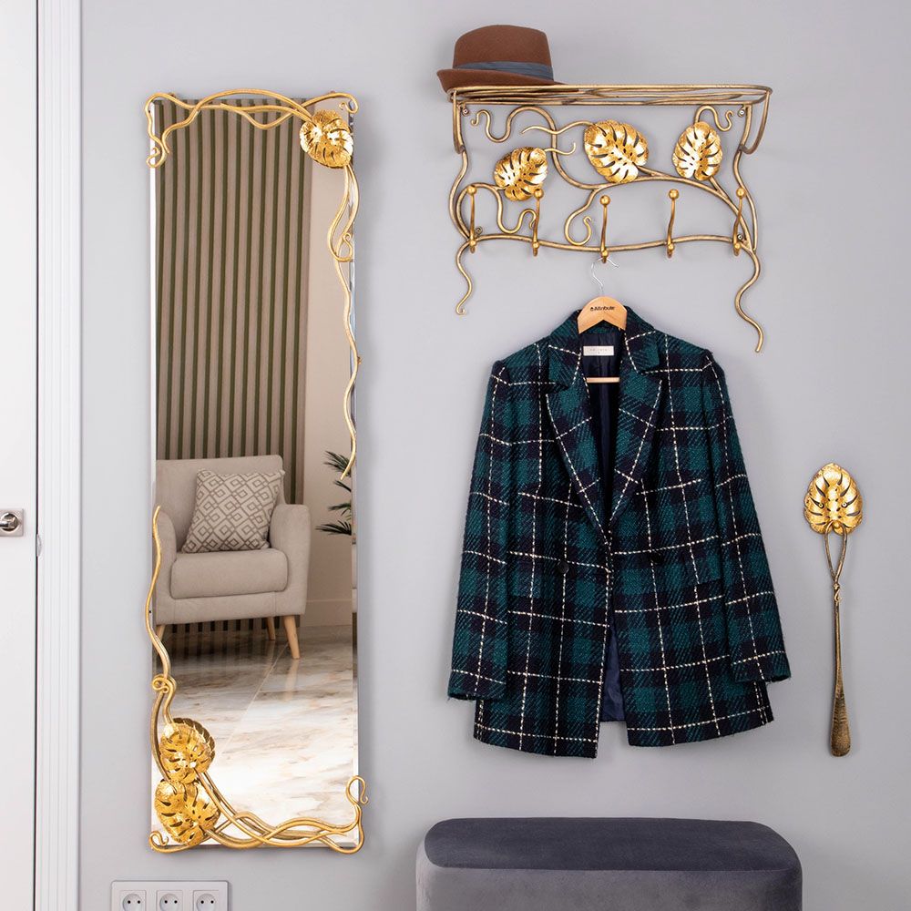 Зеркало настенное Monstera Deliciosa (Монстера) 140 Найт Амбер