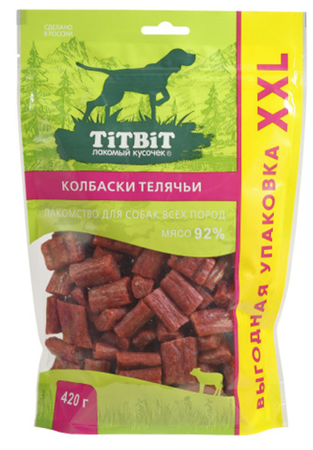 TITBIT колбаски Телячьи для собак всех пород - 420 гр