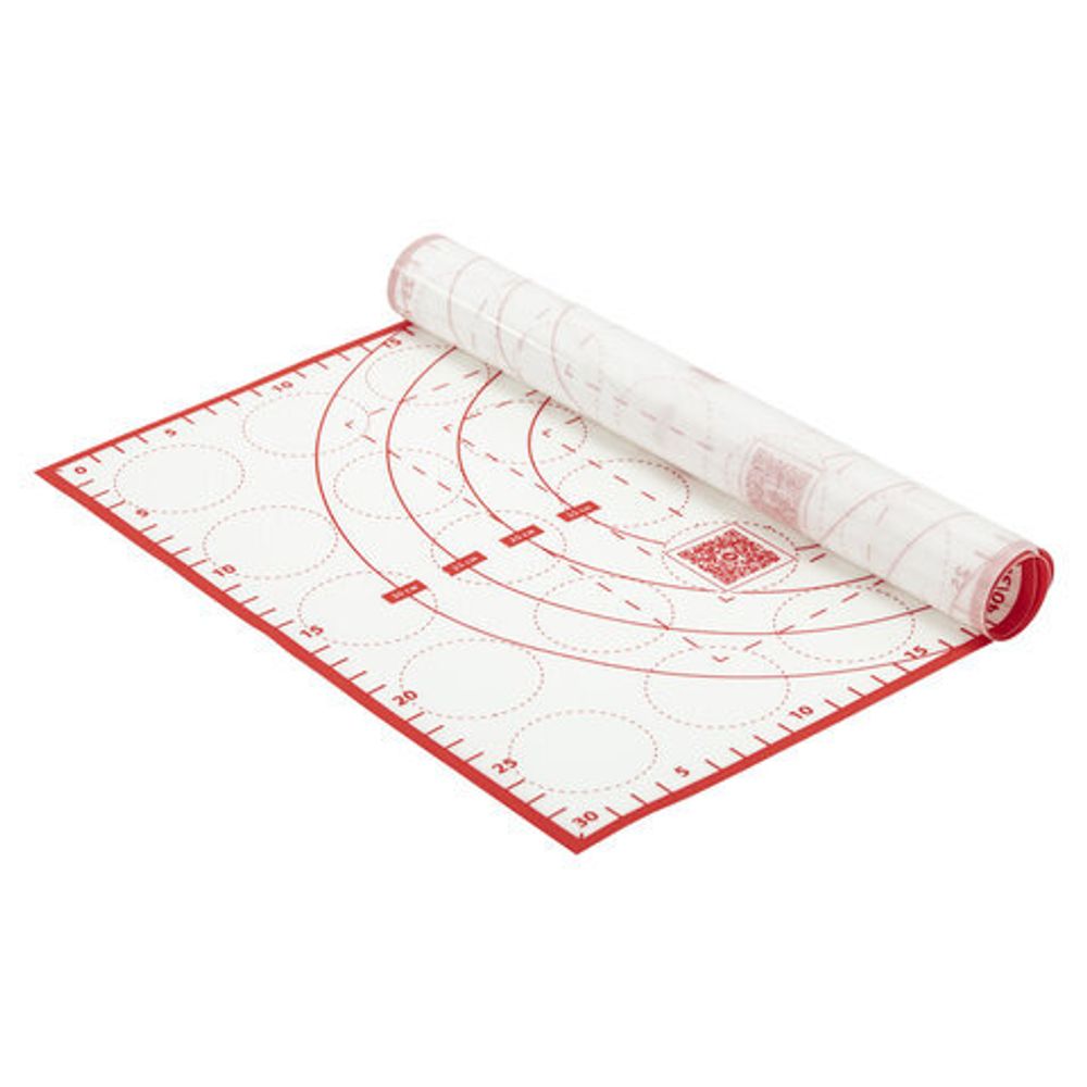 Коврик силиконовый для раскатки/запекания 30х40 см, красный, DASWERK, 608424