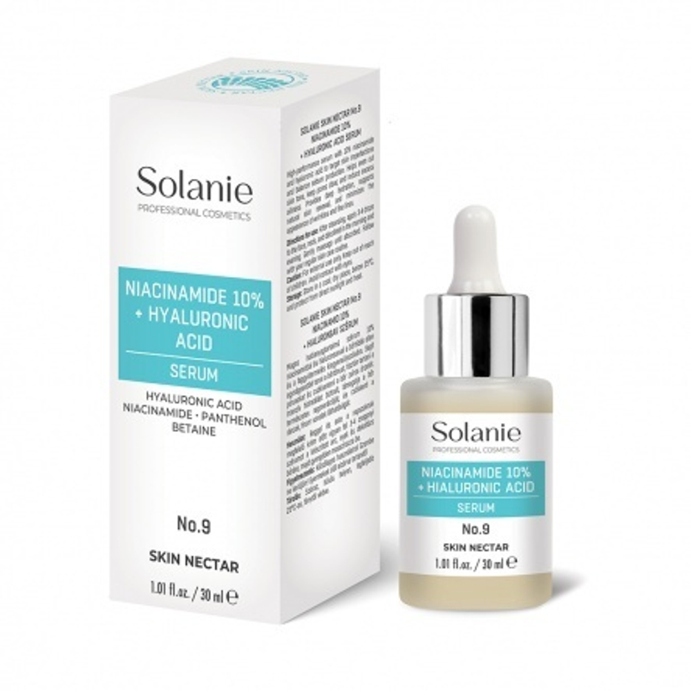 Сыворотка №9 с ниацинамидом и гиалуроновой кислотой Skin Nectar No.9 Niacinamide 10% + Hyaluronic acid Serum, 30 мл