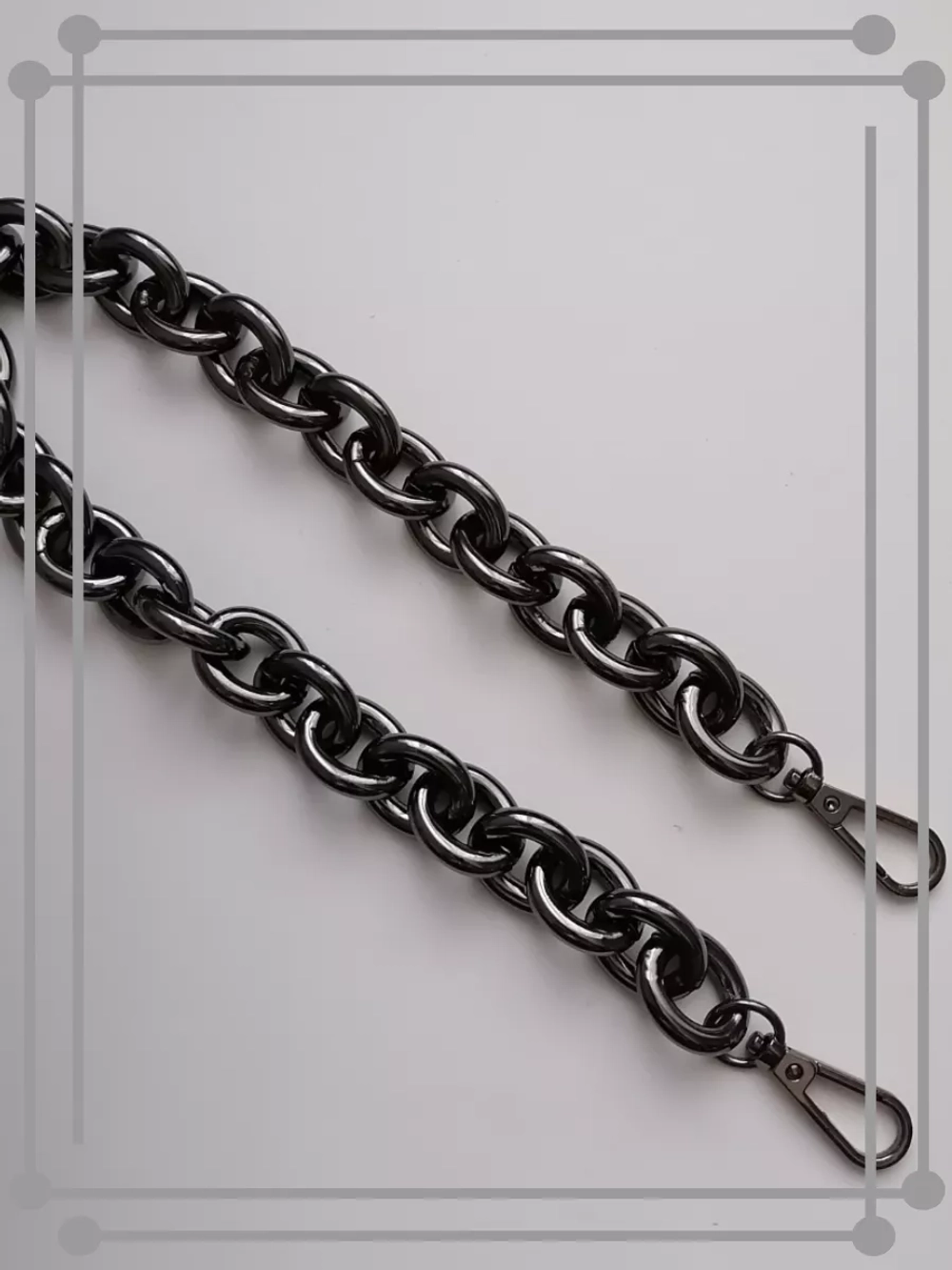 Алюминиевая крупная цепь 23*28 мм 60см