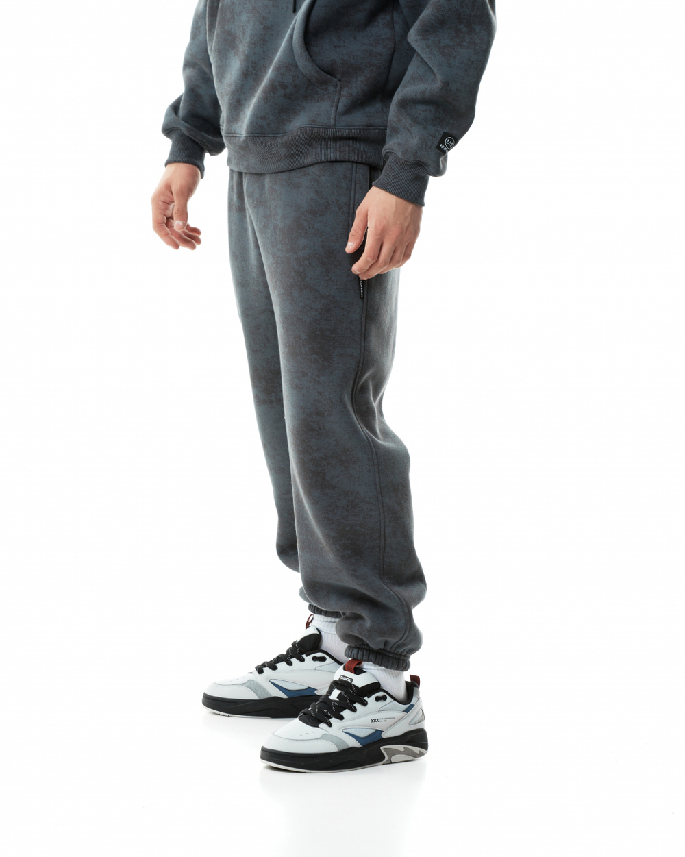 Штаны THE BAD FRIENDS Basic fit WRM графит Ш4 начес flecee винтаж
