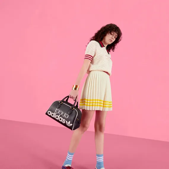 Миниатюрная сумка-дафл Adidas X Gucci черный