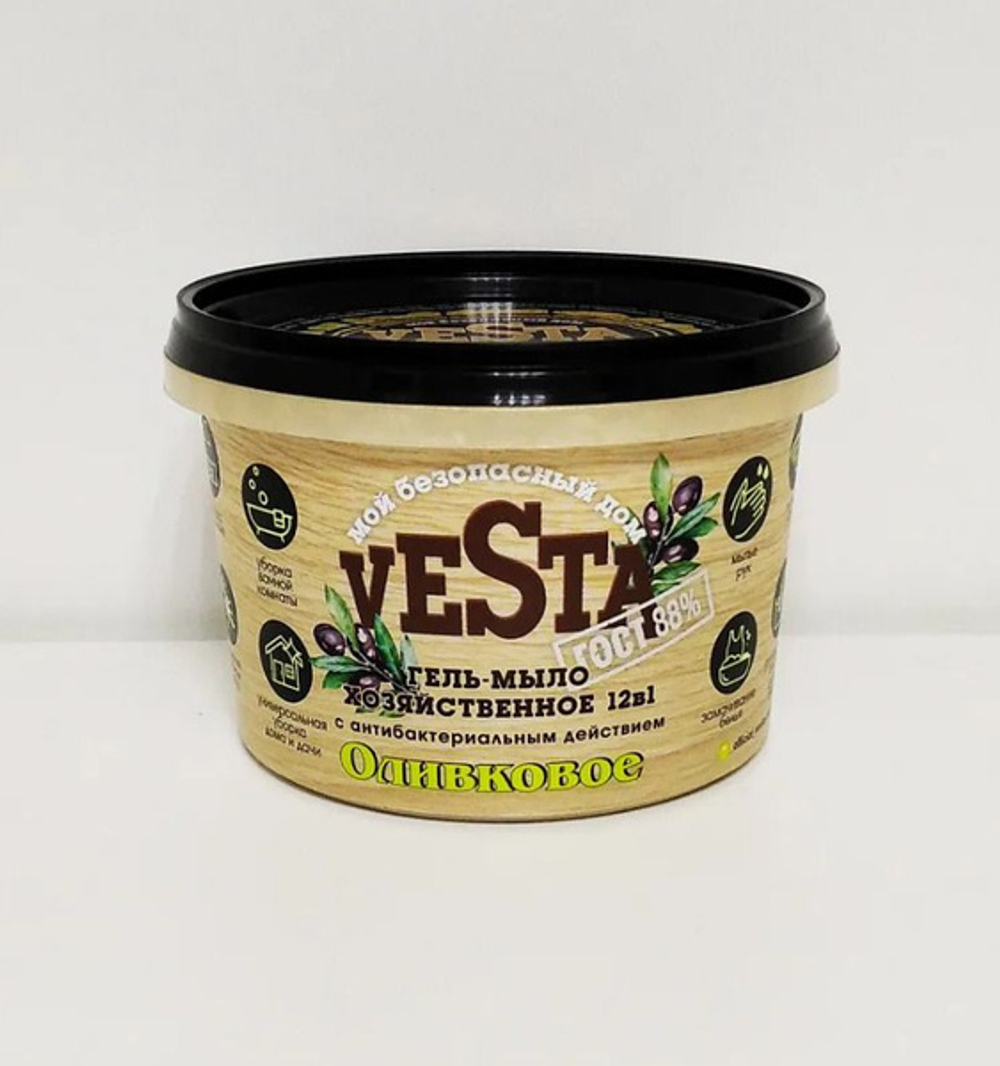 Гель-мыло хозяйственное Vesta Оливковое ГОСТ 88% (500 мл)