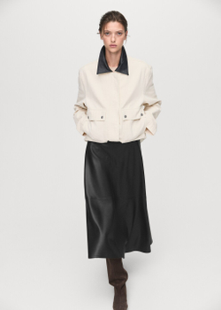 Миди-юбка из искусственной кожи