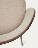 Eamy Светло-коричневый полубарный стул с отделкой из шпона ясеня