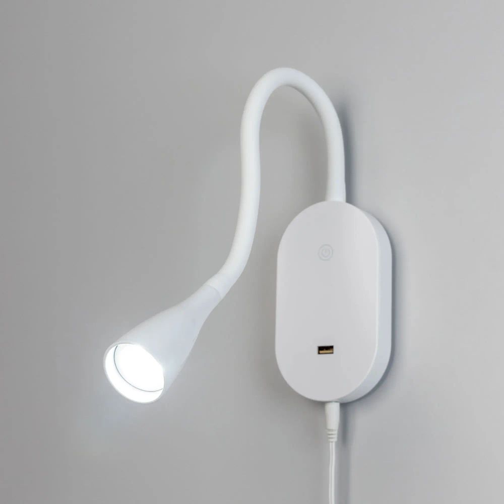 Citilux Рио CL704380N LED Светильник гибкий с USB Белый