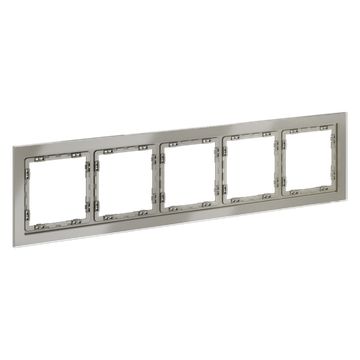 Рамка стеклянная VOLTUM S70 на 5 постов, (шелк, стекло)