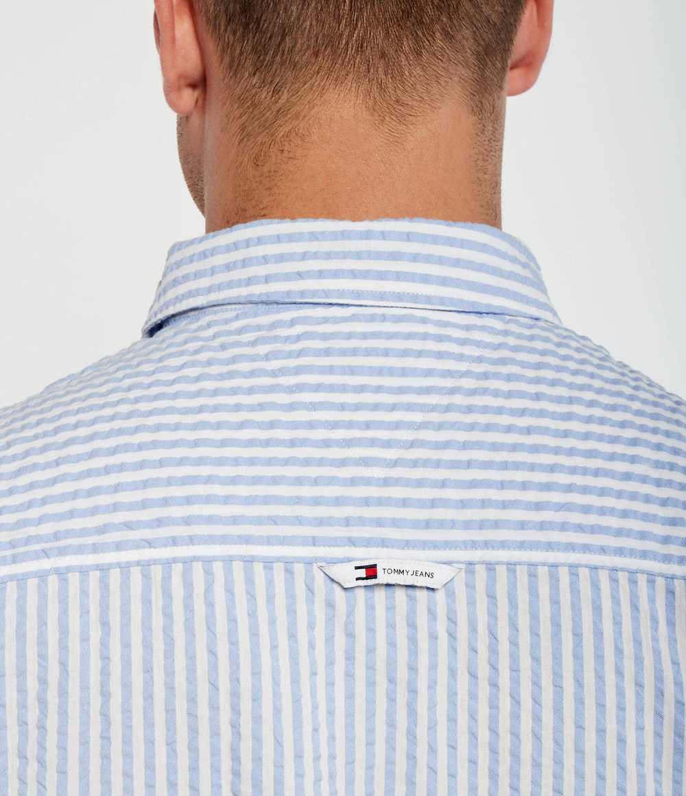 Рубашка STRIPE SEERSUCKER Tommy Jeans - голубой(DM0DM18970)