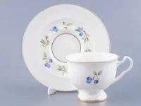 Чашка с блюдцем чайная форма Айседора рисунок Голубика, арт. 81.26752.00.1