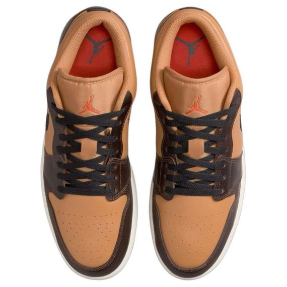 Jordan Air Jordan 1 Винтажные баскетбольные кроссовки Low Топ Коричневый Мужские