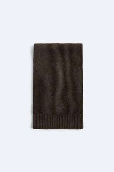 ZARA ШАРФ В РУБЧИК, КОРИЧНЕВЫЙ