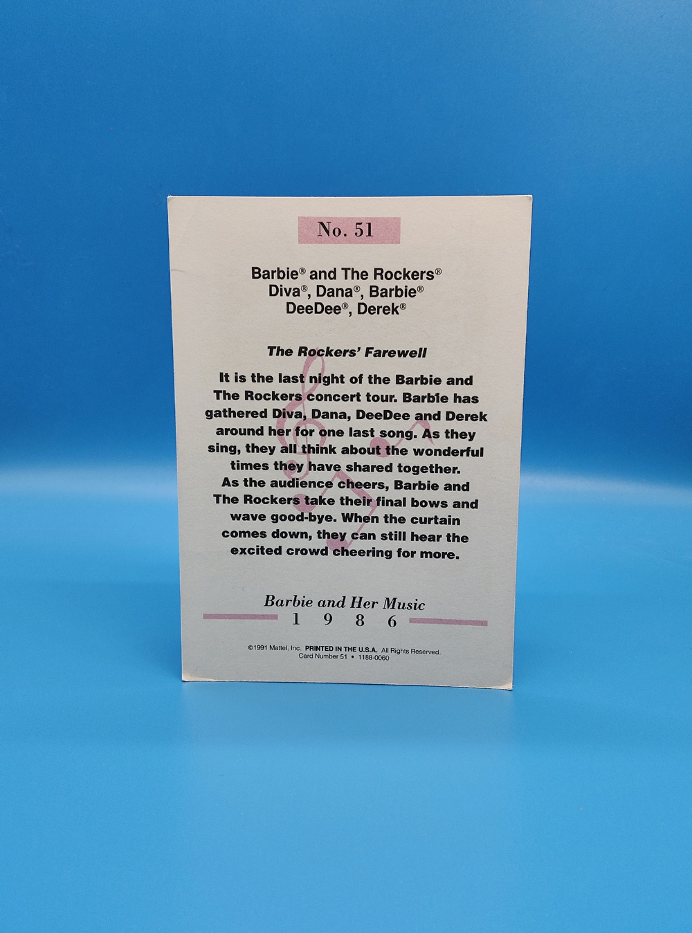 Аксессуар винтажная карточка Барби 90х 03982
