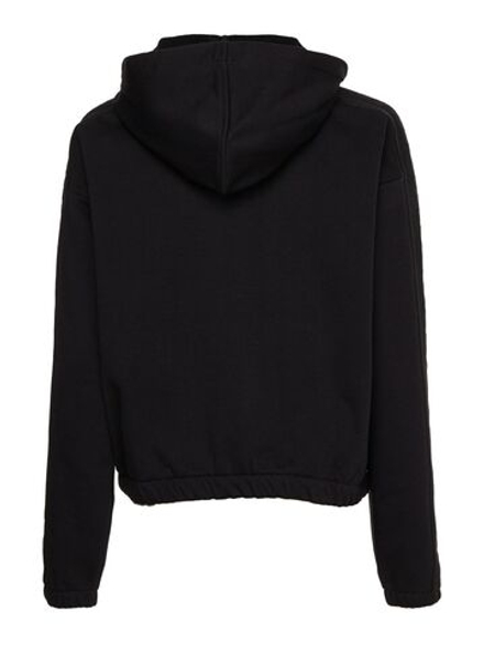Женская Кофта теннисная Tommy Hilfiger Relaxed Branded Zip Up Hoodie - черный