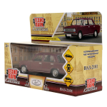 Модель ин. мет. "Ваз-2101" 12см, двери, багаж, фиолетовый, коробка 2101-12-PRL (Технопарк)