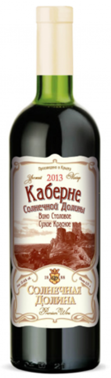Вино Солнечная Долина Каберне столовое сухое красное 0,75л