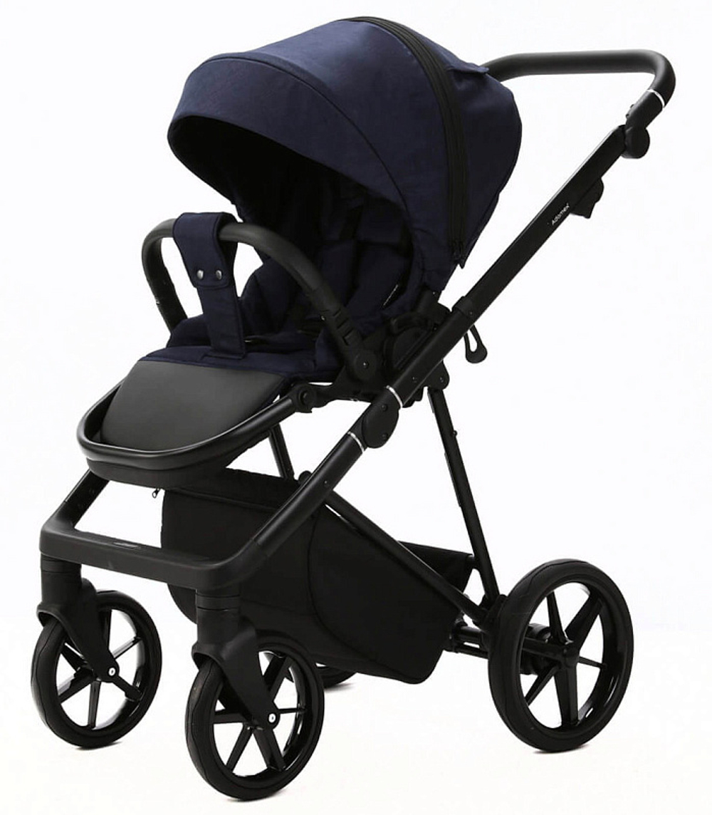 Детская коляска Adamex Vasco 2 в 1 V-TK67 LUX (СИНИЙ)