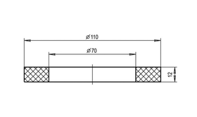 Прокладка 12-051 (ККрпс), для унитаза "Ресса" пр-ва "ROSA"