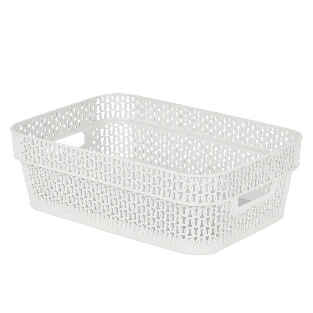 Корзина для хранения Keeplex Ajur с л 27,1х18,3х8,7см белое облако