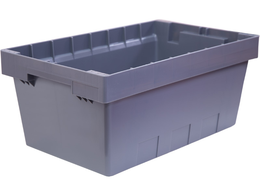 Ящик сплошной 490×300×210 мм, объем 30.87 л., арт.: 4930, серый, код: 24695