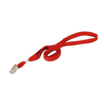 Шнурок для бейджа Alingar, 45 см, металл. клипса, красный