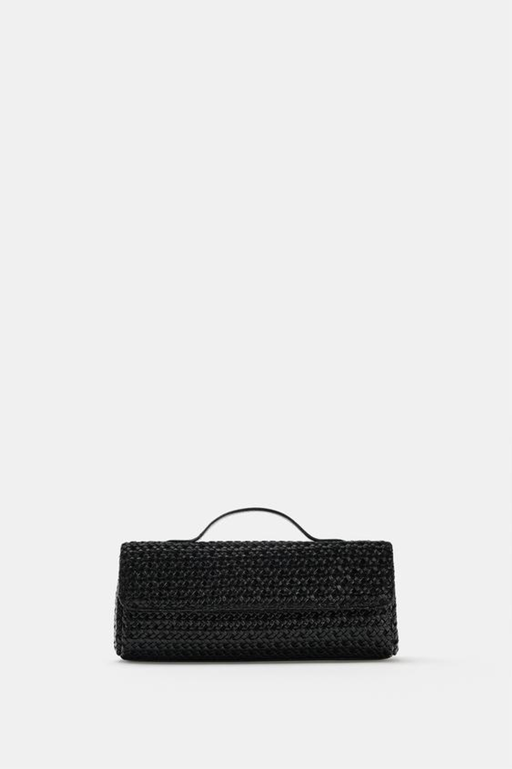 ZARA ПЛЕТЕНЫЙ КЛАТЧ, ЧЕРНЫЙ