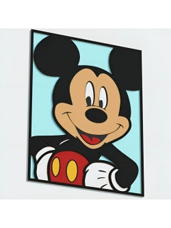 3D Картина по номерам из дерева Микки Маус, 23x30 см