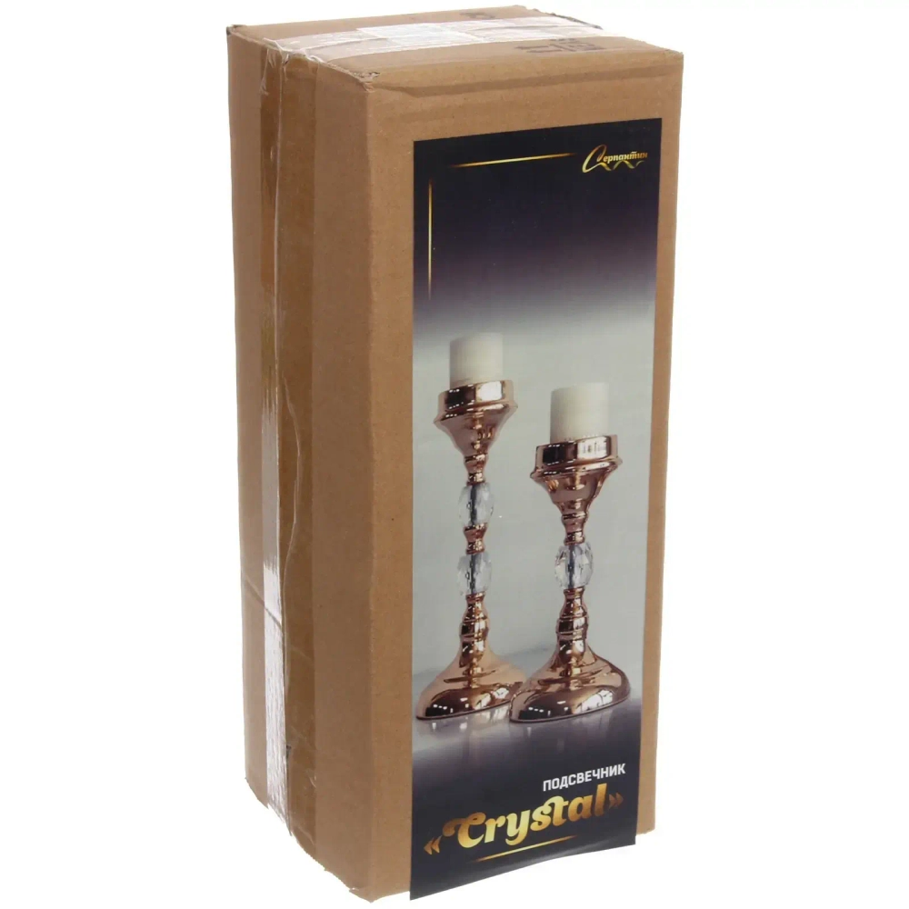 Подсвечник «CRYSTAL» 31,5*11,5*11,5 см, Золото