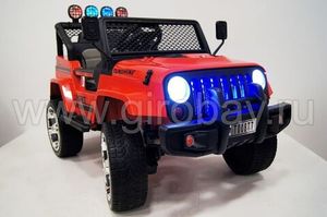 Детский электромобиль River Toys Jeep T008TT красный