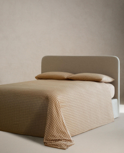 Zara Home - Простыня фланелевые клетчатые брюки, бежевый, 180х200х30 см