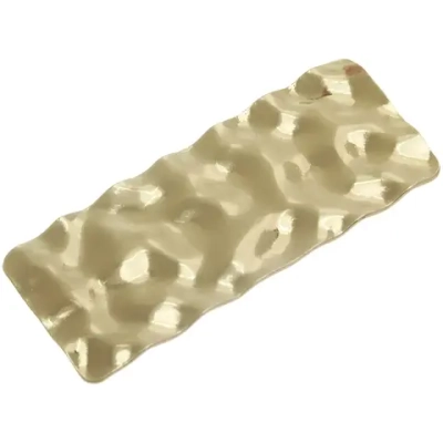 Зажим для волос «AKS - DesignPRO», прямоугольник, цвет золото и хром, 4,5*2см