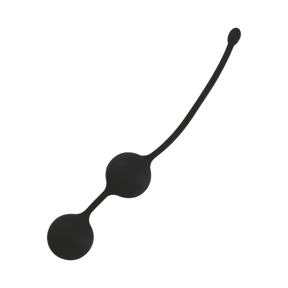 Черные силиконовые вагинальные шарики (Цвет: черный)