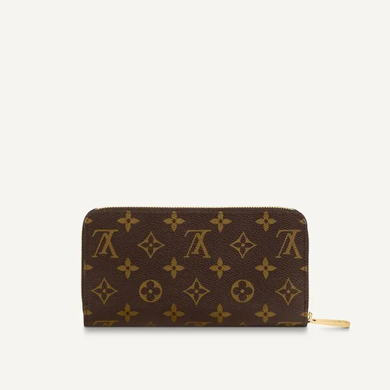 Кошелек женский Louis Vuitton Zippy канва Monogram коричневый/вишневый