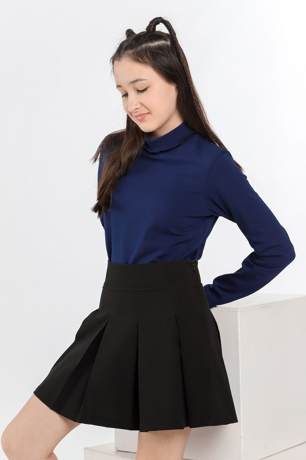 Джемпер для девочки Скул-3 Виотекс ТЁМНО-СИНИЙ