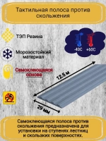Накладка противоскользящая резиновая на ступени, 12,5 метров