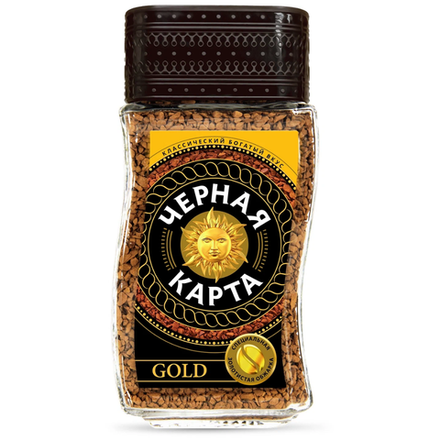 Кофе растворимый Черная Карта Gold 95 гр