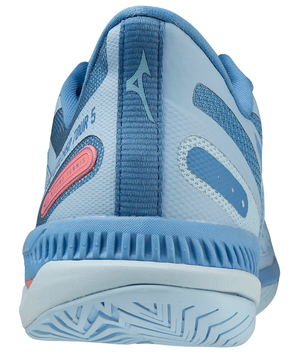 Женские Кроссовки теннисные Mizuno Wave Exceed Tour 5 AC - небесный