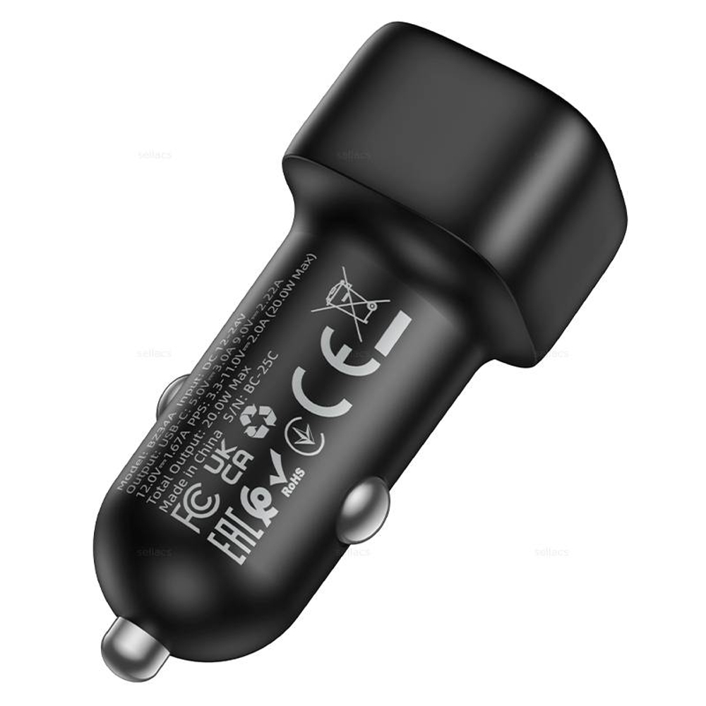 Автомобильное зарядное устройство Borofone BZ34A PD20W QC3.0 (black)