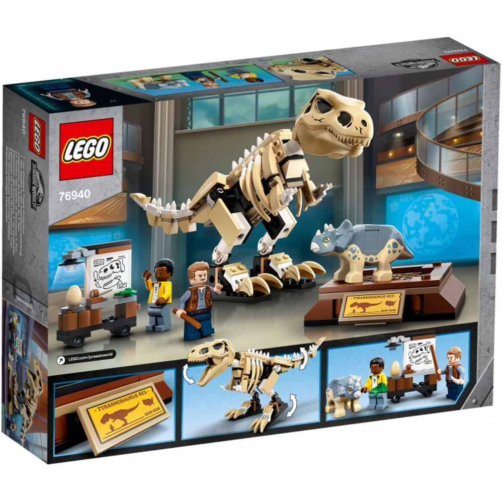 Конструктор Lego Jurassic World Скелет тираннозавра на выставке 76940