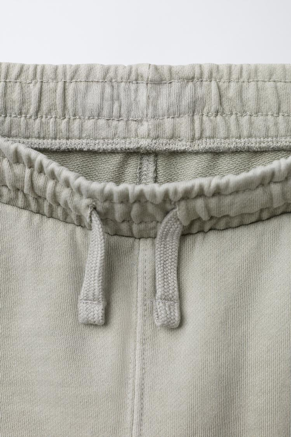 ZARA БРЮКИ-ДЖОГГЕРЫ GARMENT DYE, МЯГКИЙ СЕРЫЙ